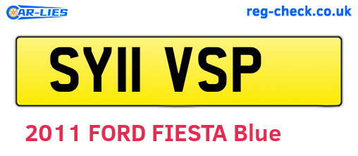 SY11VSP are the vehicle registration plates.