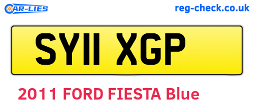 SY11XGP are the vehicle registration plates.
