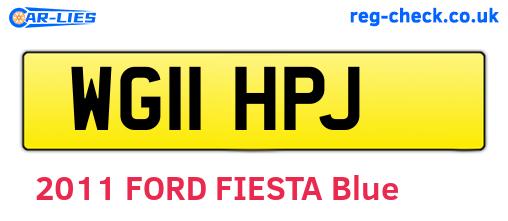 WG11HPJ are the vehicle registration plates.