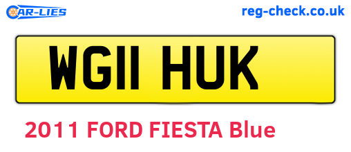 WG11HUK are the vehicle registration plates.