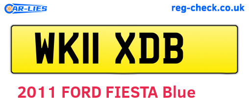 WK11XDB are the vehicle registration plates.