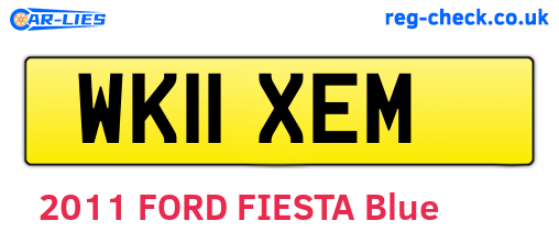 WK11XEM are the vehicle registration plates.