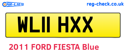WL11HXX are the vehicle registration plates.