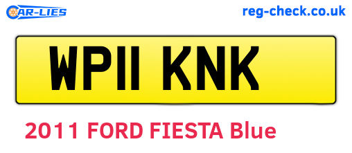 WP11KNK are the vehicle registration plates.