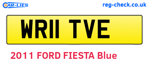 WR11TVE are the vehicle registration plates.