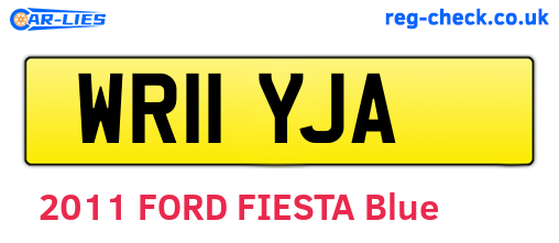 WR11YJA are the vehicle registration plates.