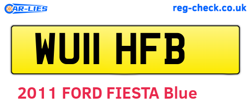 WU11HFB are the vehicle registration plates.