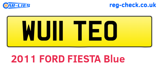 WU11TEO are the vehicle registration plates.