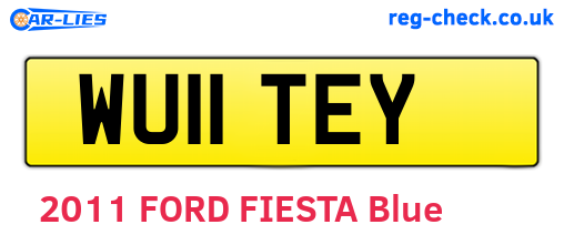 WU11TEY are the vehicle registration plates.