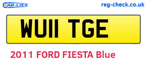 WU11TGE are the vehicle registration plates.