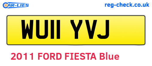 WU11YVJ are the vehicle registration plates.