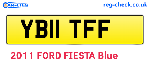 YB11TFF are the vehicle registration plates.