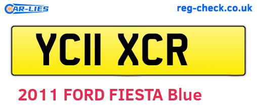 YC11XCR are the vehicle registration plates.