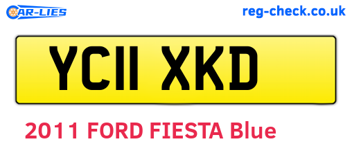 YC11XKD are the vehicle registration plates.