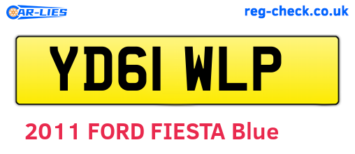 YD61WLP are the vehicle registration plates.