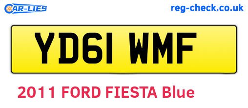 YD61WMF are the vehicle registration plates.