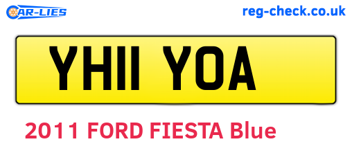 YH11YOA are the vehicle registration plates.