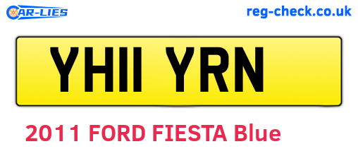 YH11YRN are the vehicle registration plates.
