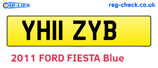 YH11ZYB are the vehicle registration plates.
