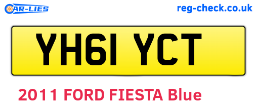 YH61YCT are the vehicle registration plates.
