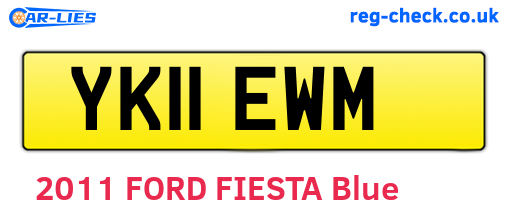 YK11EWM are the vehicle registration plates.