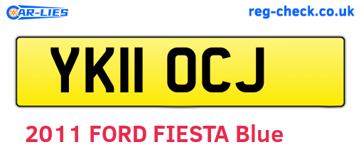 YK11OCJ are the vehicle registration plates.