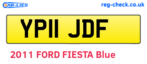 YP11JDF are the vehicle registration plates.