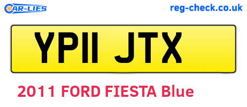 YP11JTX are the vehicle registration plates.