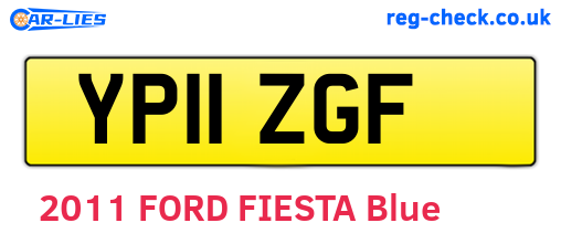 YP11ZGF are the vehicle registration plates.