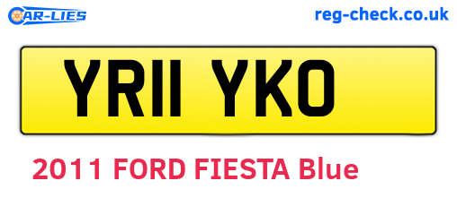 YR11YKO are the vehicle registration plates.