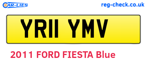 YR11YMV are the vehicle registration plates.