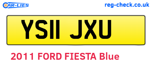 YS11JXU are the vehicle registration plates.