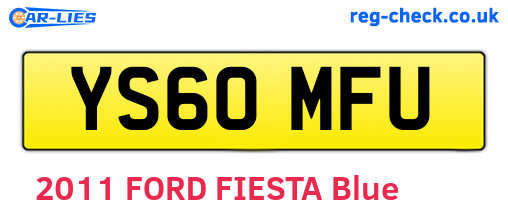 YS60MFU are the vehicle registration plates.
