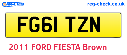 FG61TZN are the vehicle registration plates.