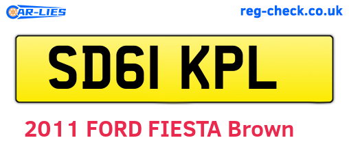 SD61KPL are the vehicle registration plates.