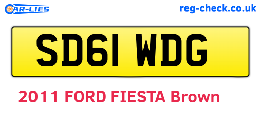 SD61WDG are the vehicle registration plates.