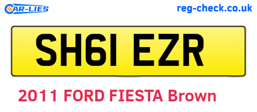 SH61EZR are the vehicle registration plates.