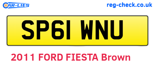 SP61WNU are the vehicle registration plates.