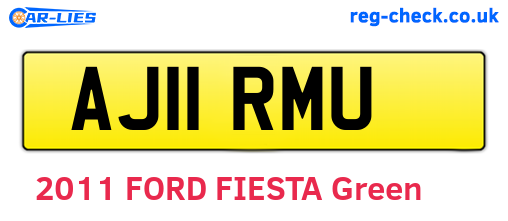 AJ11RMU are the vehicle registration plates.