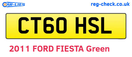 CT60HSL are the vehicle registration plates.
