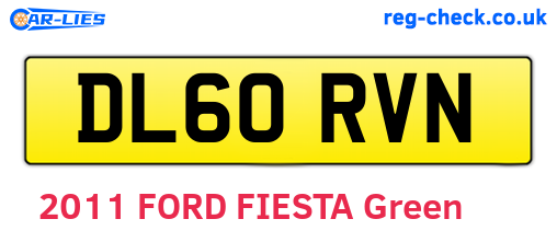 DL60RVN are the vehicle registration plates.