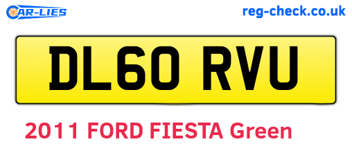 DL60RVU are the vehicle registration plates.
