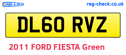 DL60RVZ are the vehicle registration plates.