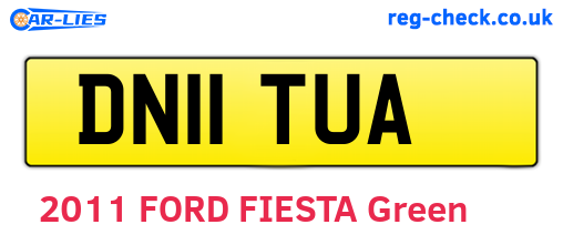 DN11TUA are the vehicle registration plates.