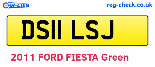 DS11LSJ are the vehicle registration plates.