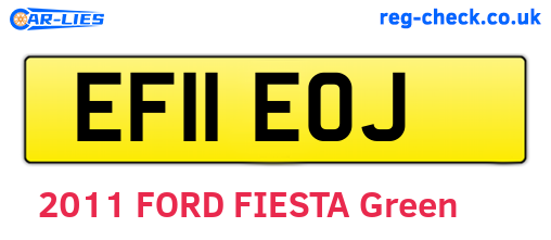 EF11EOJ are the vehicle registration plates.