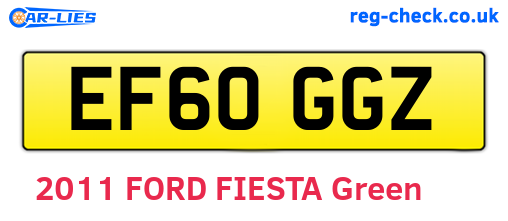 EF60GGZ are the vehicle registration plates.