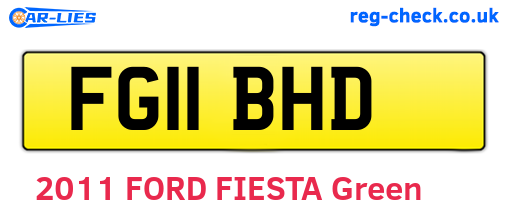 FG11BHD are the vehicle registration plates.