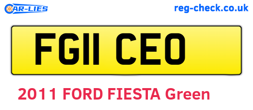 FG11CEO are the vehicle registration plates.