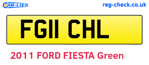 FG11CHL are the vehicle registration plates.